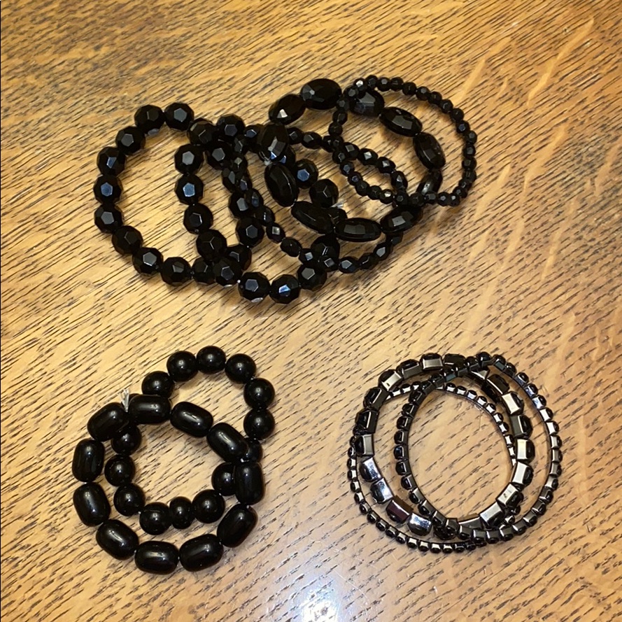 Black Bangles Multiple Sets